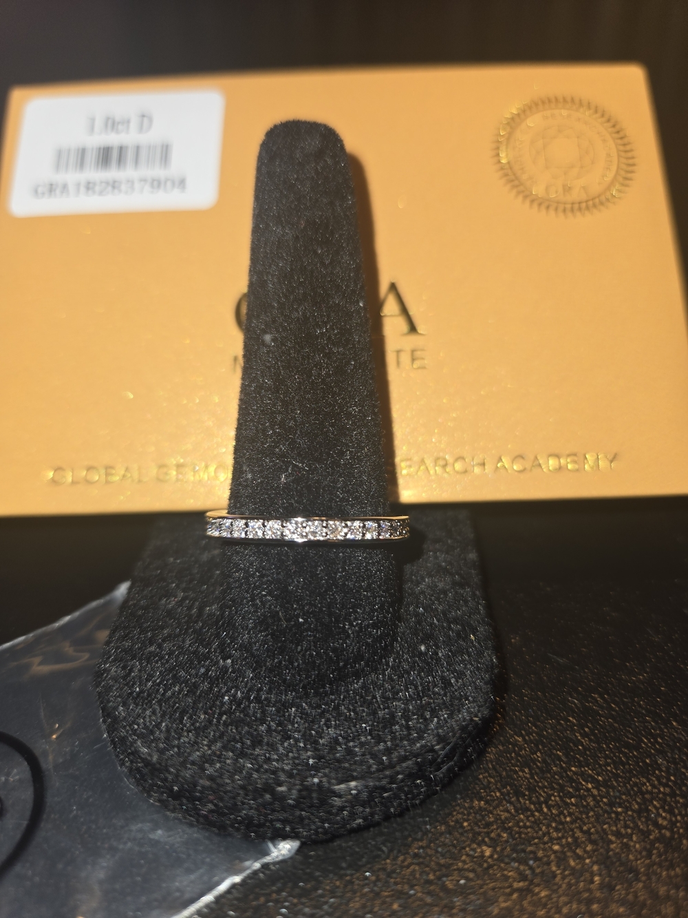 Diamond Pavé Stackable Band - White Gold Finish (Size 8)